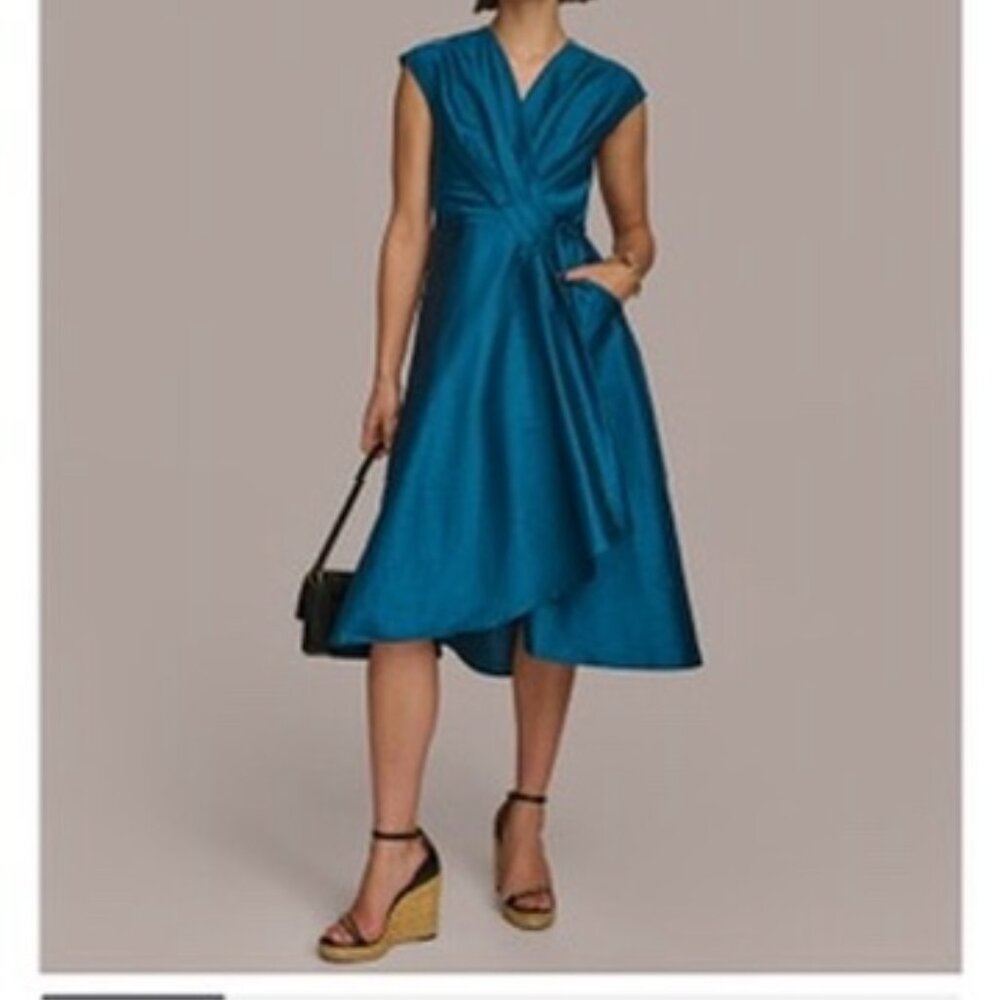 Donna Karan Women's A-Line Wrap Dress, Size 14